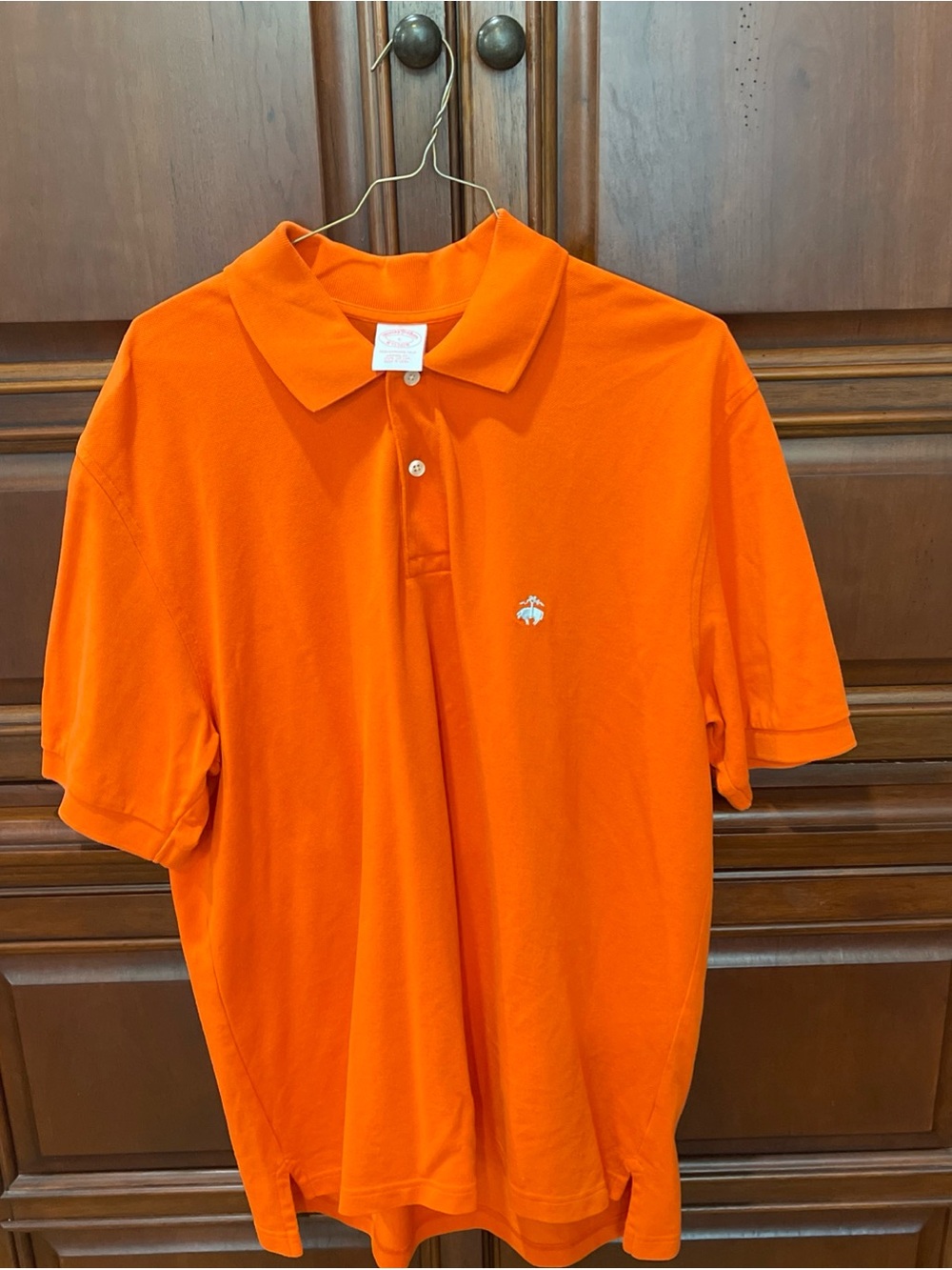 Brooks Brothers Bright Orange Short-Sleeve Polo